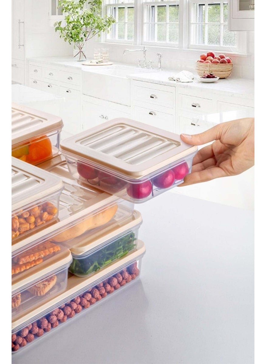 Nandy Home Set of 6 Freshbox Storage Container Suitable for Microwave and Freezer Set 2 - X2 1.2 Lt / X4 0.6 Lt  - Image 2