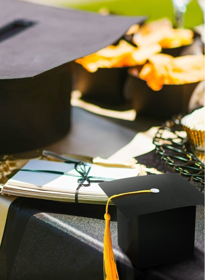 صناديق حلوى قبعة التخرج عبوة 24 - صناديق هدايا زخرفية لاحتفالات التخرج، مثالية للشوكولاتة والحلويات التذكارية. - Image 5