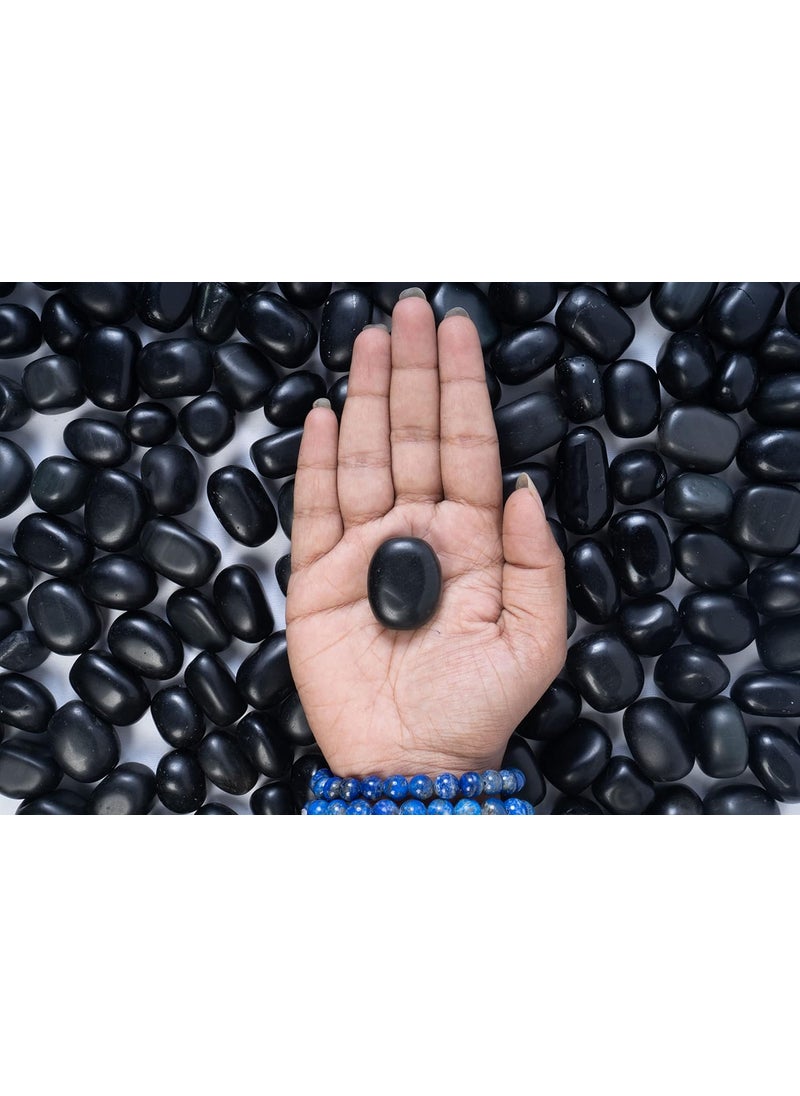 ARE ARE Aeora Rocks Black Obsidian Tumble Stone Pack of 5 Pieces Original Black Obsidian Natural Healing Tumbled Stones for Chakra Healing Balancing Reiki Meditation and Yoga Spiritual  - Image 4