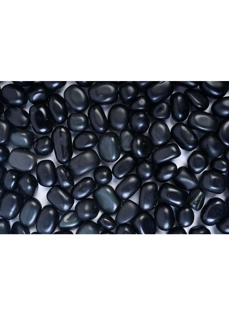 ARE ARE Aeora Rocks Black Obsidian Tumble Stone Pack of 5 Pieces Original Black Obsidian Natural Healing Tumbled Stones for Chakra Healing Balancing Reiki Meditation and Yoga Spiritual  - Image 3