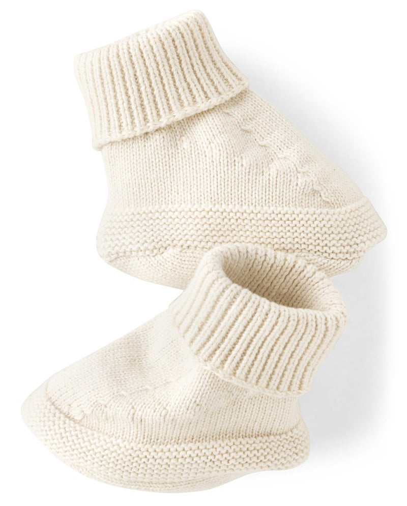Gymboree,One Piece Body Suit Hat and Socks 3-Piece Newborn Set,Heather Vanilla,6-9 Months - Image 2