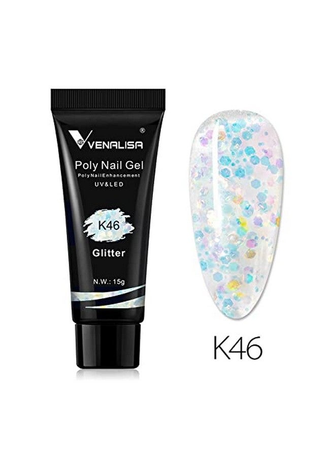 Venalisa Poly Builder Gel - Poly Nail Gel, 15g Acrylic Polish Extension, Transparent Camouflage, Manicure and Pedicure Art (Poly-15g-K46) - Image 2