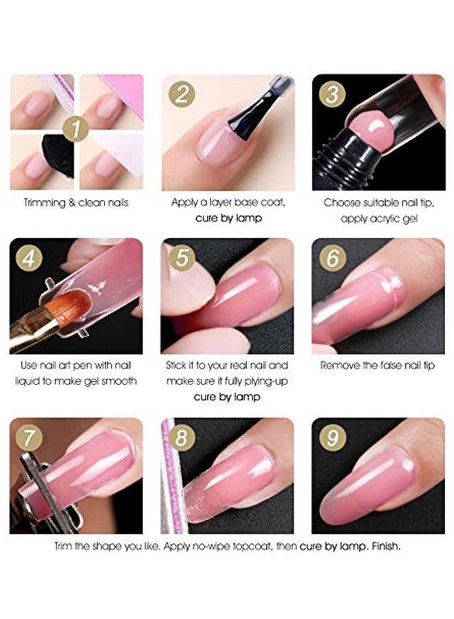 Venalisa Poly Builder Gel - Poly Nail Gel, 15g Acrylic Polish Extension, Transparent Camouflage, Manicure and Pedicure Art (Poly-15g-K46) - Image 5