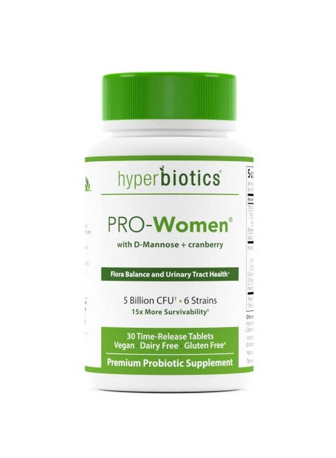 Hyperbiotics برو بروبيوتيك للنساء ؛ أقراص إطلاق الوقت ؛ مكمل غذائي متميز ؛ خالي من الألبان والغلوتين النباتي ؛ دعم الهضم الصحي والجهاز المناعي ؛ 30 حبة - Image 1