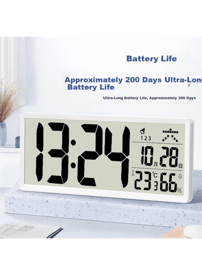 Timess Wall Clock Living Room Clock Model Home Lcd Large Screen Electronic Perpetual Calendar Clock Desktop Alarm Clock 35cm - Image 4