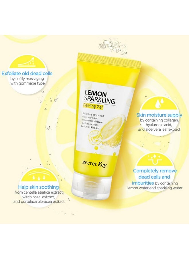 Secret Key Lemon Sparkling Peeling Gel Deep Cleansing Exfoliation Skin Moisturization Low Irritation For Sensitive Skin Fl. 4.05 Oz / 120 Ml Vitamin C And Refreshing Carbonated Water Synergy  - Image 5