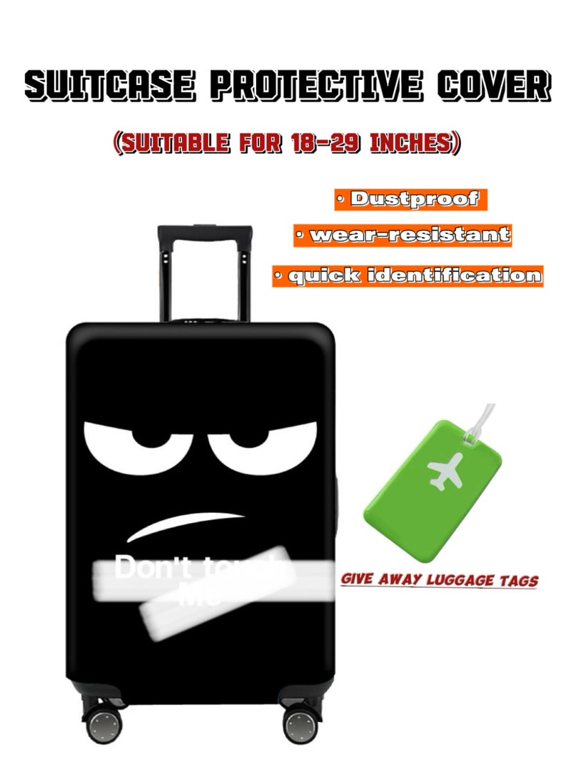 TNGames Thickened & High-Elasticity Luggage Cover (Fits 18-20 Inch Suitcases) + Free Macaron Apple Green PVC Luggage Tag | Dustproof & Scratch-Resistant | Quick Airport Identification - Image 1
