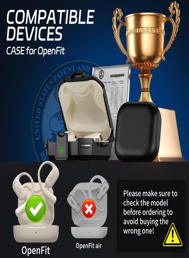 TNSNK 【Secure Locking】SHOKZ OpenFit Case with Cleaning Kit and Keychain, Soft TPU Cover Compatible with SHOKZ OpenFit Open Ear Headphones True Wireless Bluetooth, Proof Protection - Image 2