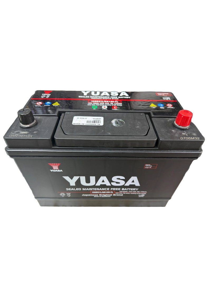 Yuasa Car Battery 105D31L-MF - Image 1