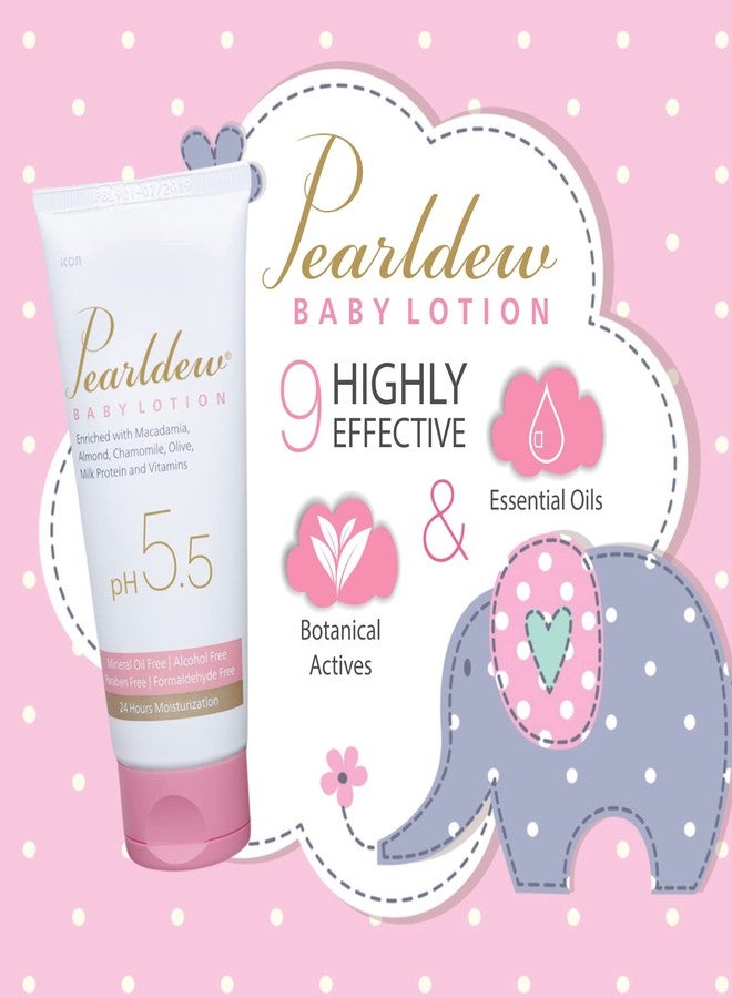 Pearldew Baby Lotion ( 100 ml - Pack Of 3) With Aloe Vera, Calendula, Coco Butter, Grapeseed Oil, Macadamia, Olive Oil, Chamomile, Passion Fruit Oil & Almond Oil | Paraben Free | (100 ml - Pack Of 3) - Image 3
