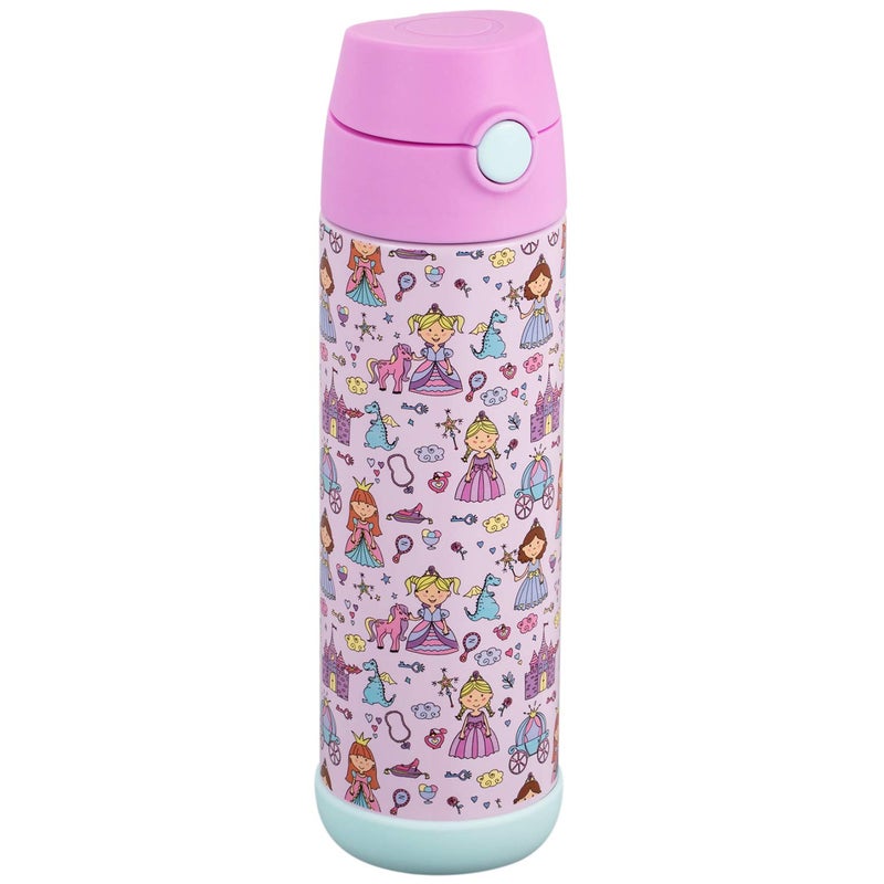 Snug Kids Water Bottle  insulated stainless steel thermos with straw GirlsBoys  Princess 17oz