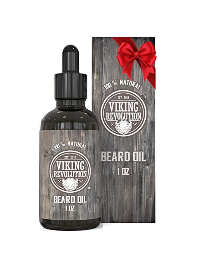 Viking Revolution Beard Oil Conditioner - All Natural Unscented Argan & Jojoba Oils - Softens, Smooths & Strengthens Beard Growth - Grooming Beard And Mustache Maintenance Treatment, 1 Pack - Image 1