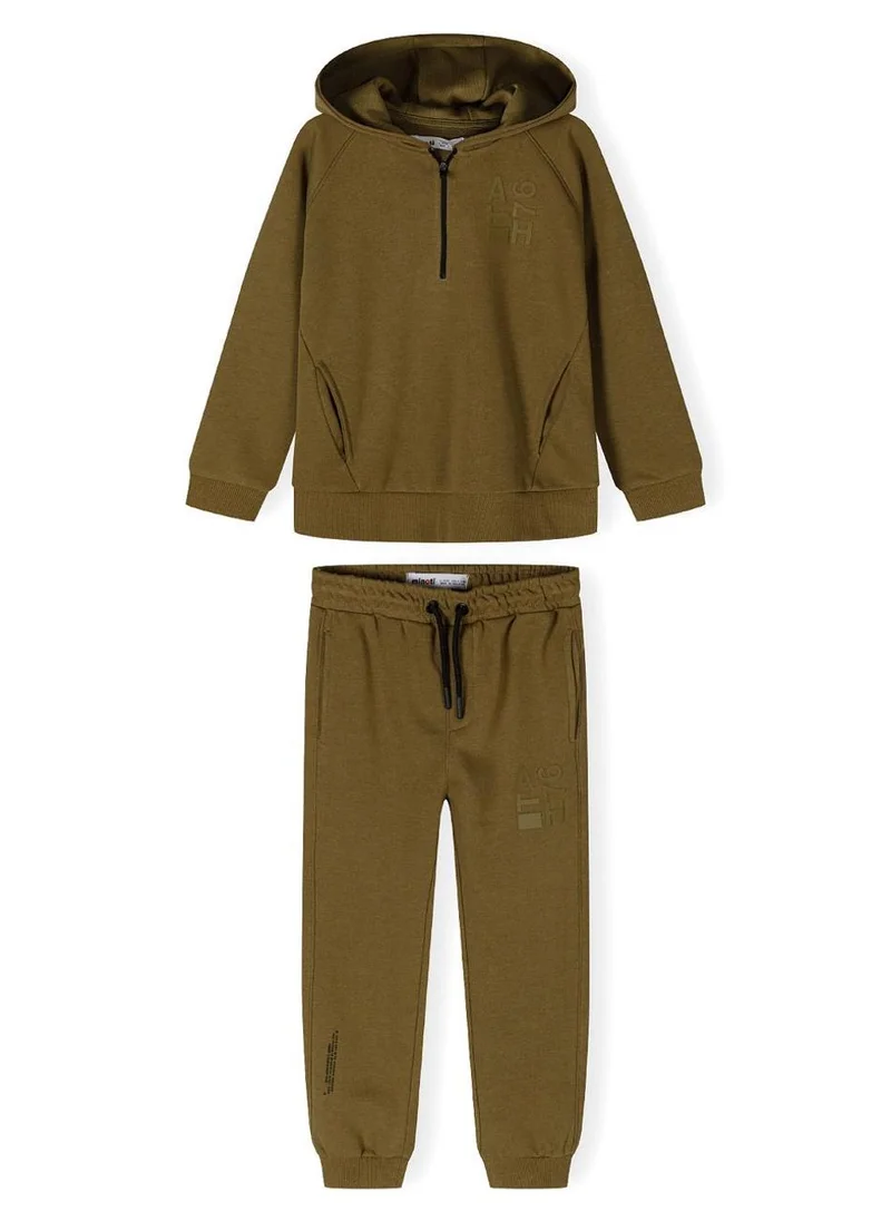 MINOTI Kids Boys  Half Zip Hoodie And Joggers Set