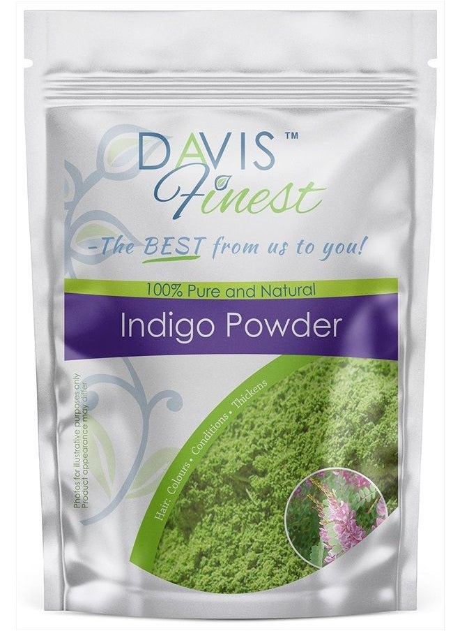 Davis Finest Indigo Dye for Natural Black Henna Hair and Beard Colour 200 Gram  - Image 1