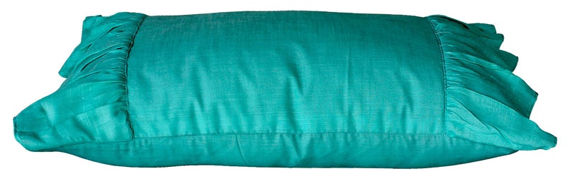 Dekor World 2 Piece Regular Cotton Ruffle Collection Pillow Cover (Turquoise, 18x27 inches or 45x70 cm)-for Living Room and Bedroom - Image 3