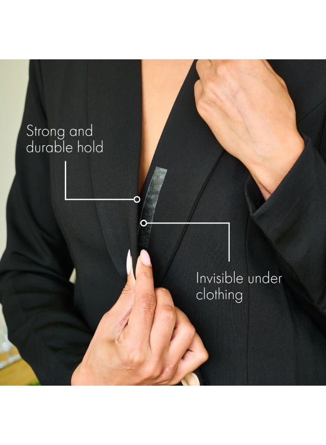 Double Sided Clothing Tape for Women Invisible Clear Hijab Shaper Adhesive Strips Ultra Thin Lightweight Secure Hold Fashion Tape for Scarf Styling Prevents Slipping Gaping and Wardrobe Malfunctions Skin Safe Long Lasting 12 Pieces - Image 2