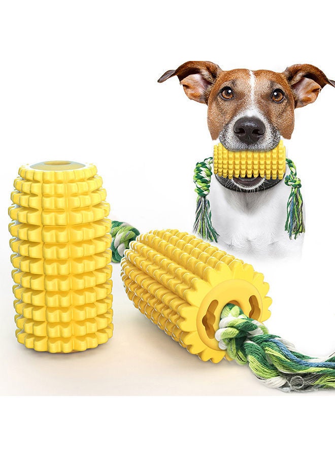 NIBEMINENT Corn-Shaped Dog Chew Toys Yellow 12x6x6cm - Image 1