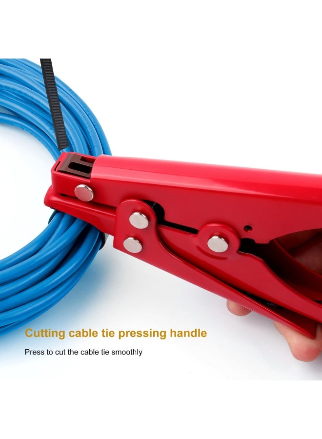 Professional Cable Tie Tool for Plastic Nylon Zip Ties up to 0.37 Inches, Red - Image 5