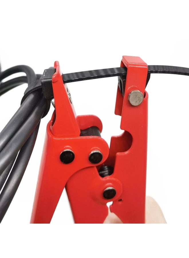 Professional Cable Tie Tool for Plastic Nylon Zip Ties up to 0.37 Inches, Red - Image 4