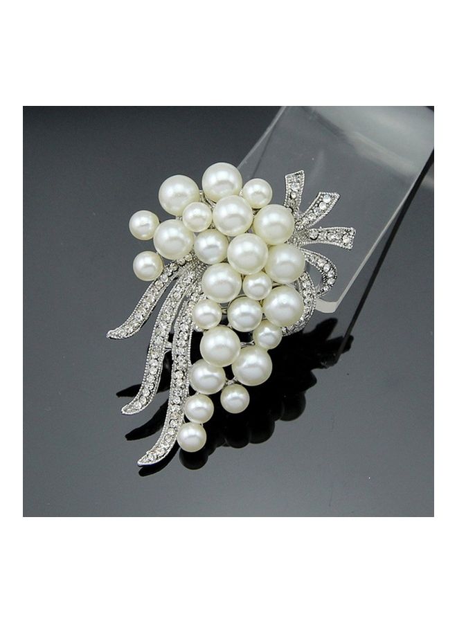 Loquat AD010-A Elegant Ladies Women Pearl Brooch Pins  - Image 2