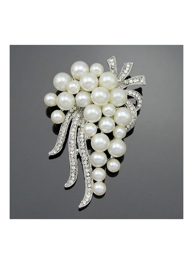 Loquat AD010-A Elegant Ladies Women Pearl Brooch Pins  - Image 1