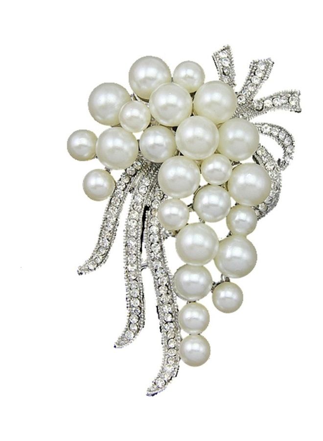 Loquat AD010-A Elegant Ladies Women Pearl Brooch Pins  - Image 5