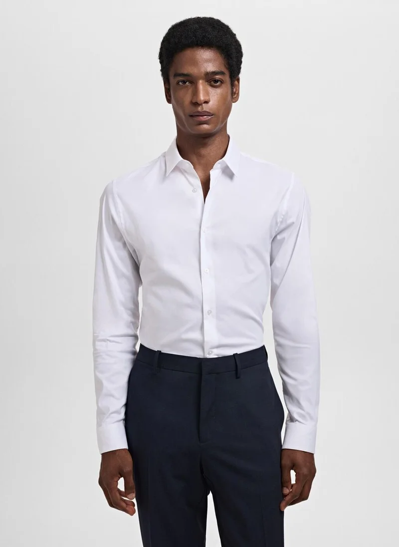 Mango Man Slim fit cotton suit shirt