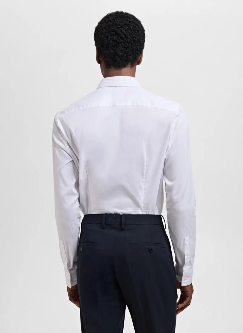 Mango Man Slim fit cotton suit shirt