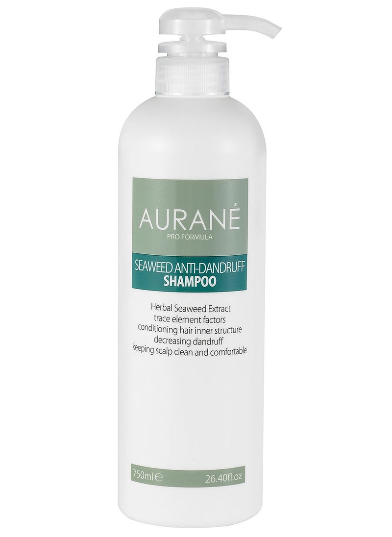 AURANE Seaweed Anti-Dandruff Shampoo 750ml - Professional Hair Care for Dandruff Control - Soothing and Refreshing Formula - Cleanses and Purifies Scalp - Helps Reduce Itching and Flaking  - Image 1