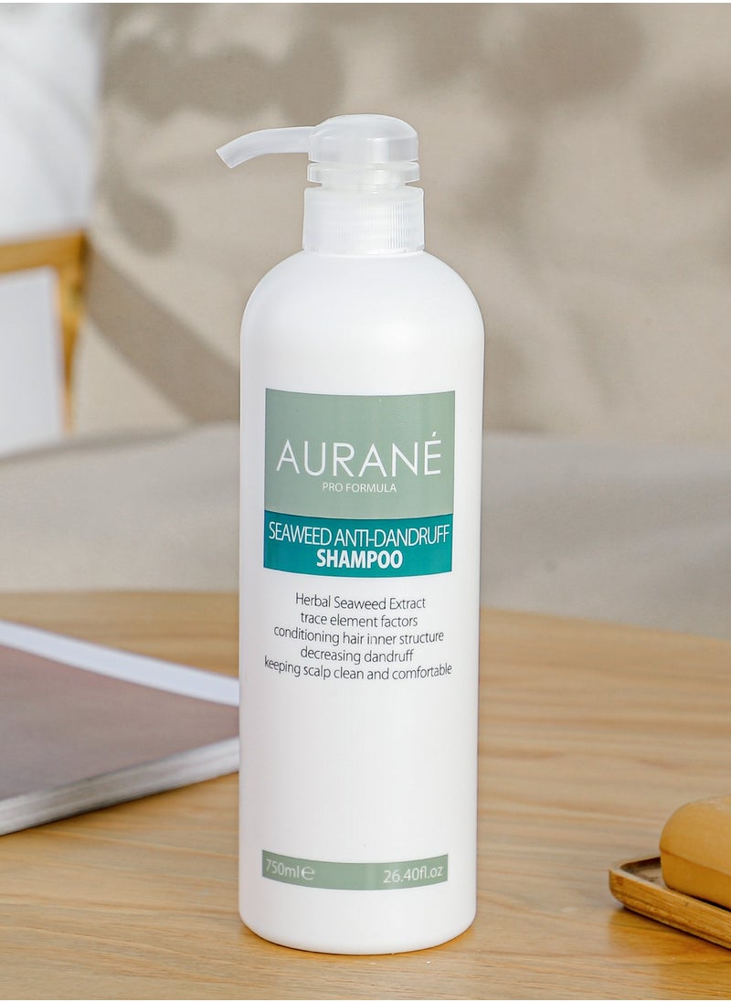 AURANE - Seaweed Anti-Dandruff Shampoo 750ml - Professional Hair Care for Dandruff Control - Soothing and Refreshing Formula - Cleanses and Purifies Scalp - Helps Reduce Itching and Flaking - Image 1