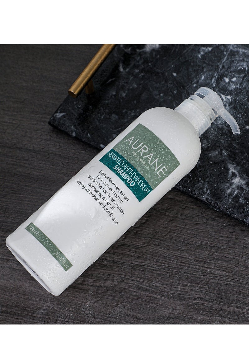AURANE - Seaweed Anti-Dandruff Shampoo 750ml - Professional Hair Care for Dandruff Control - Soothing and Refreshing Formula - Cleanses and Purifies Scalp - Helps Reduce Itching and Flaking - Image 1