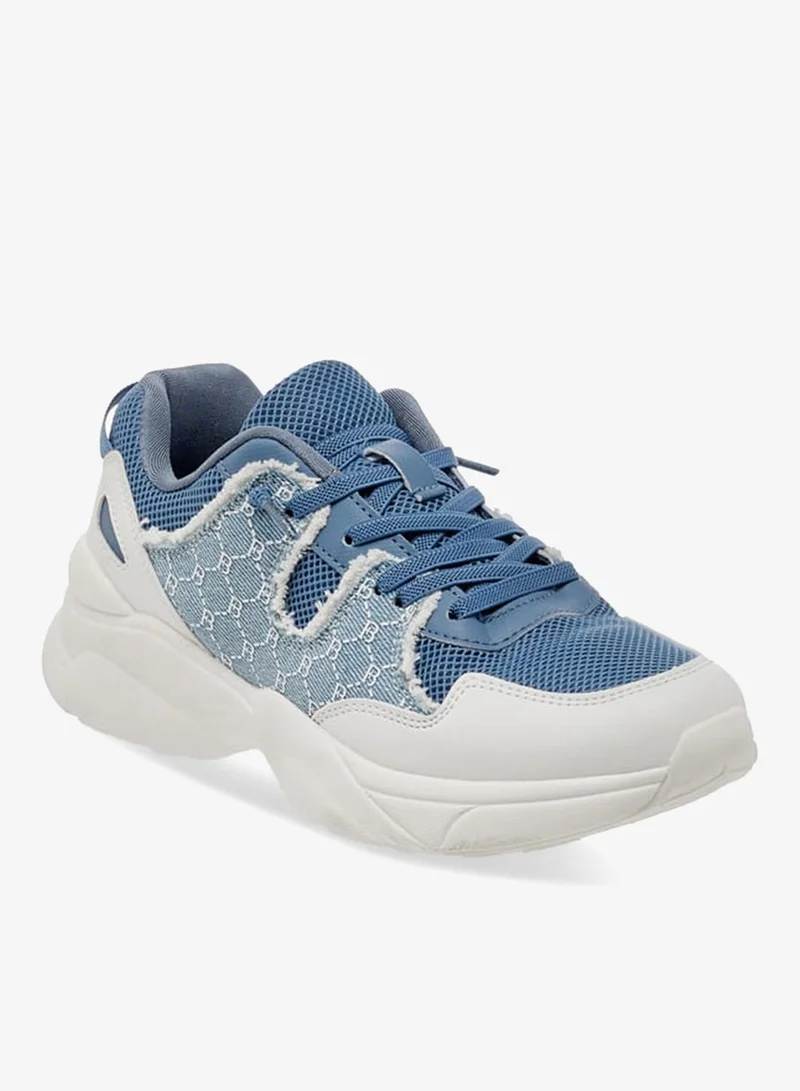 فلورا بيلا من شو إكسبرس سنيكرز نسائي بطبعة شعار مع إغلاق برباط