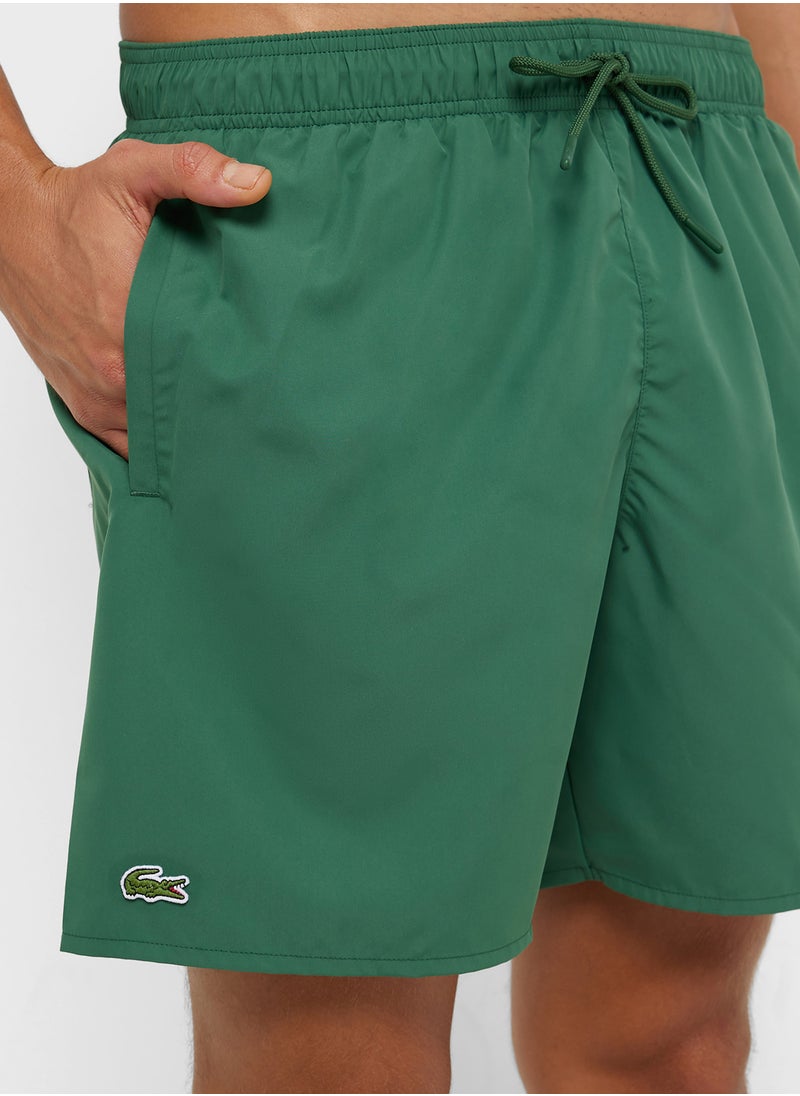 LACOSTE Pattern Printed Swim Shorts  - Image 4
