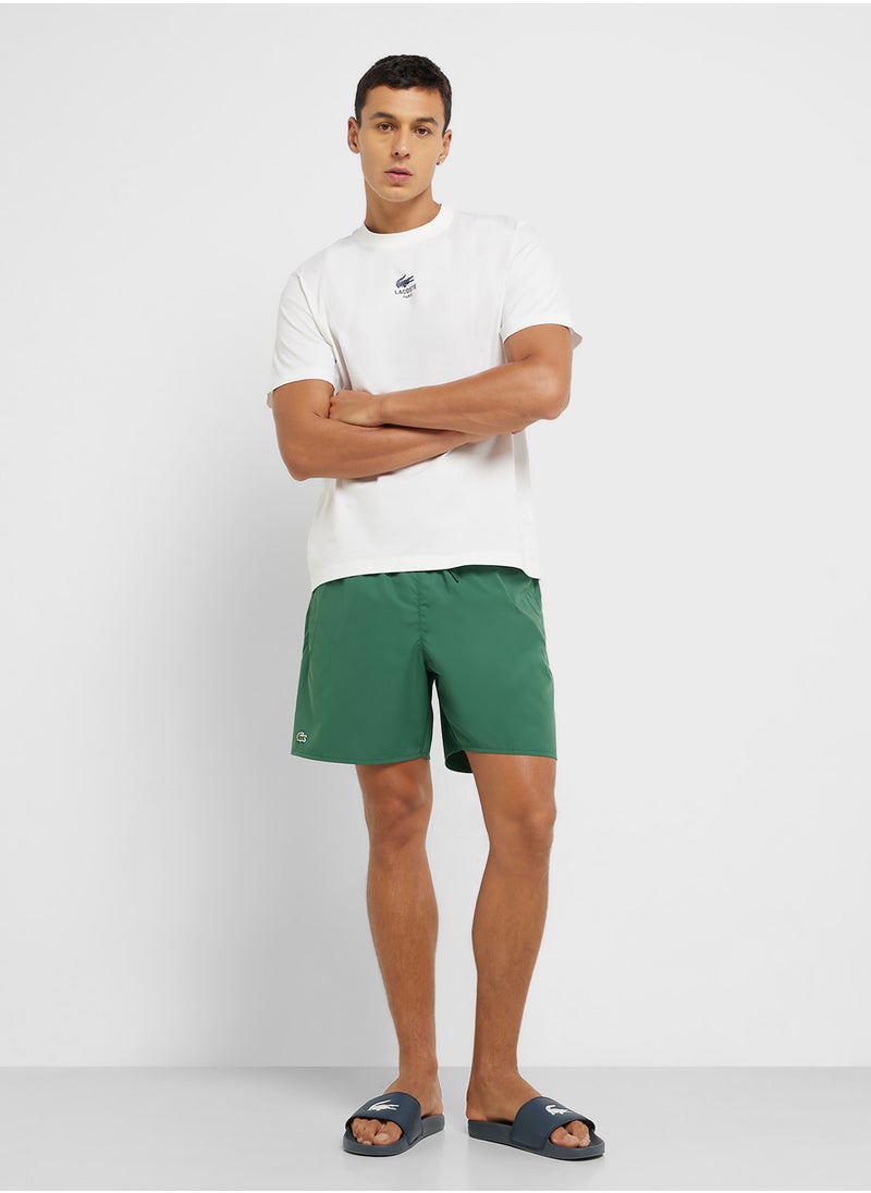 LACOSTE Pattern Printed Swim Shorts  - Image 2