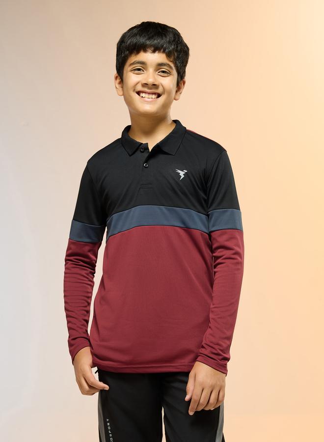 Technosport Teen Color Block Slim Fit Polo - Image 1