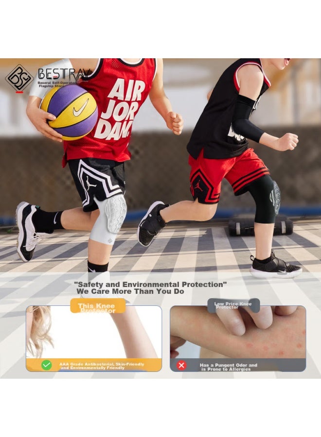 Bestray Baisirui 5d Fom Children's Basketball Knee And Elbow Pads Set, Anti-fall Sports Professional Soccer Knee Pads, Specialized - Image 5