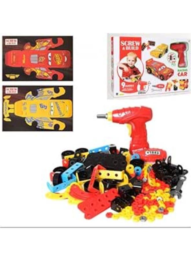 طاقم بناء حفر كتلة سيارة السباق