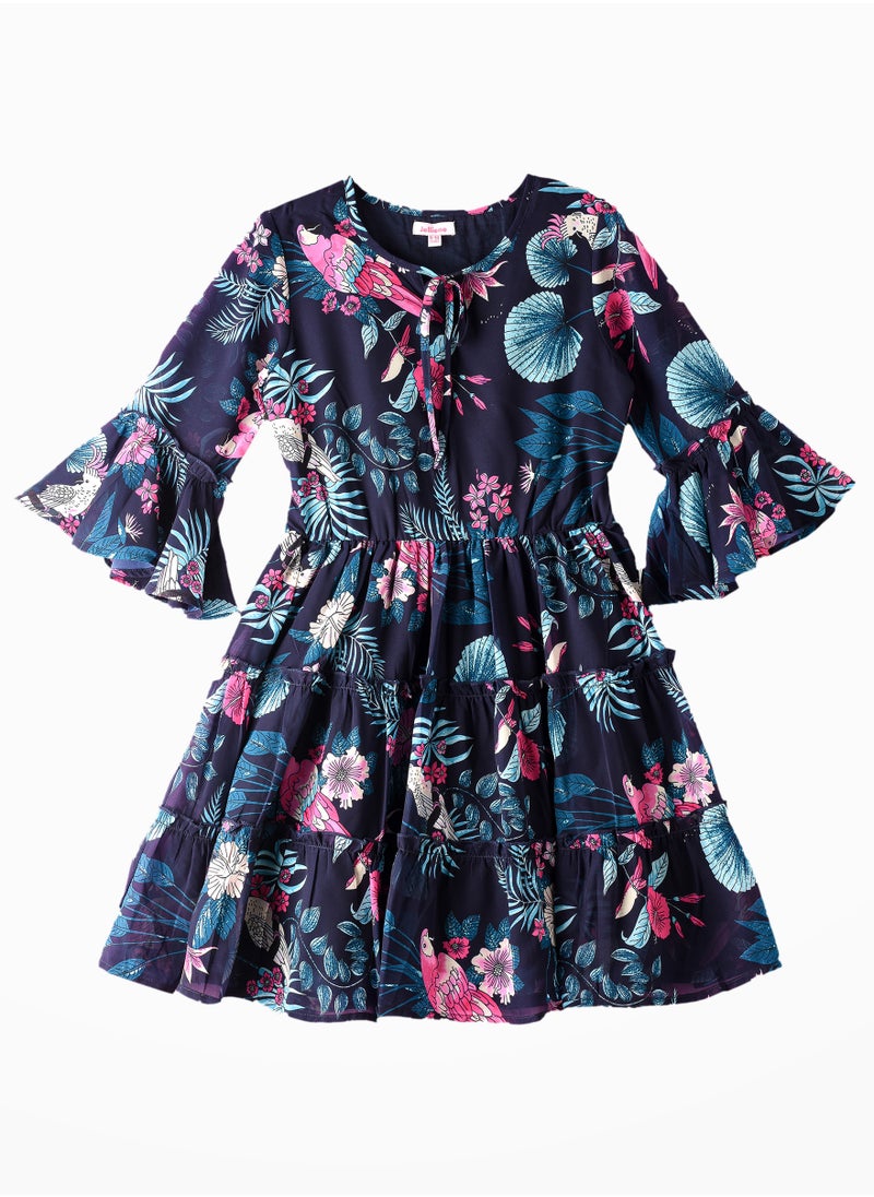 Jelliene Tween Trends: Floral Crush Dress Breezy Style & Effortless Confidence  - Image 1