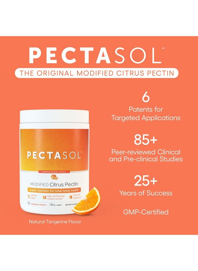EcoNugenics PectaSol Modified Citrus Pectin - 120 Tangerine Chewable Tablets - Total-Body Health Supplement to Support Heart, Immune System, Inflammation Response + Maintain Healthy Galectin-3 Levels - Image 2