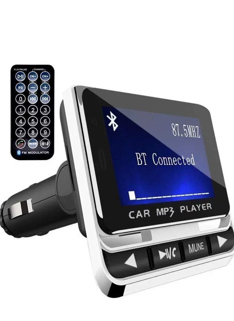 Generic - Bluetooth FM Transmitter for Car, Wireless Bluetooth Car FM Transmitter Radio Bluetooth Handsfree Car Kit MP3 Music Player USB Charger with Remote Control Car - Image 1