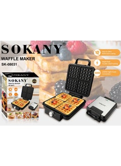 sokany waffle maker large size 4 slots 1500 Watt 