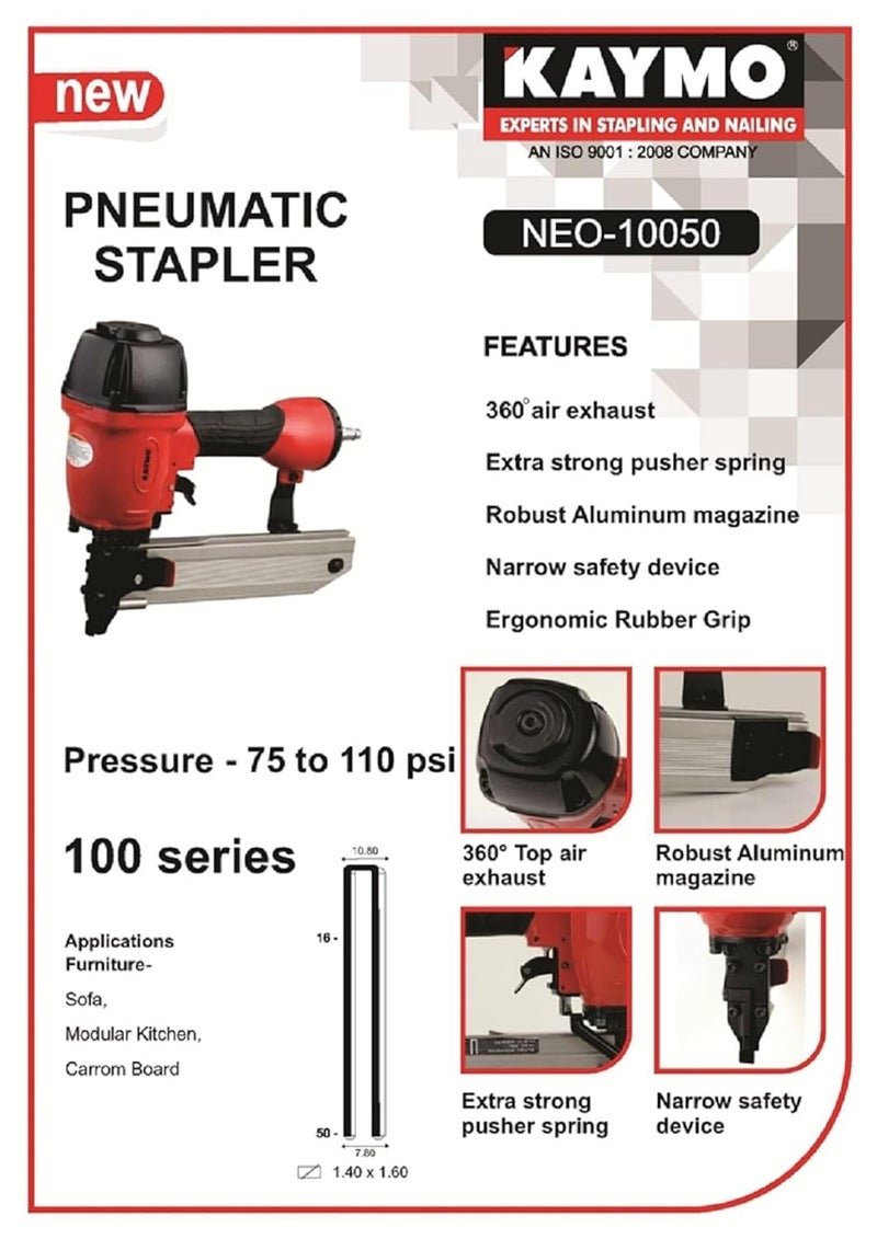 KAYMO مُدبِّس هوائي NEO-PS10050 أحمر 15-50 مم - Image 3