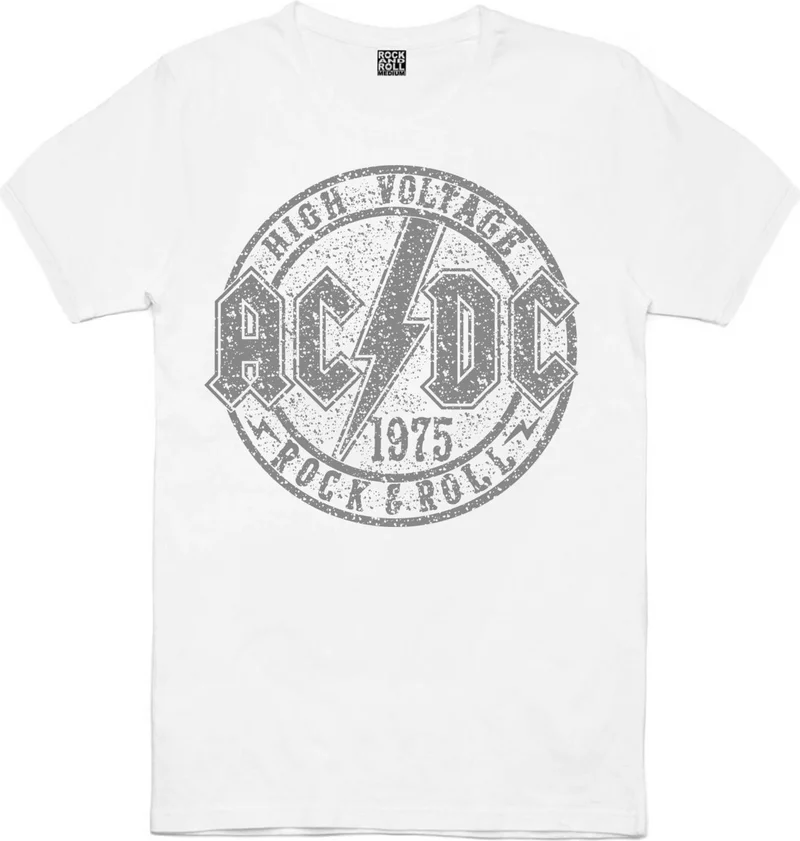 روك اند رول In The Circle Acdc White Short Sleeve Men's T-Shirt