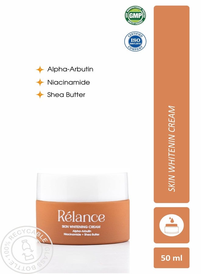 Relance Skin Brightening Cream with Alpha-Arbutin, Niacinamide, Shea Butter, GMP Certified, 50ml - Image 2