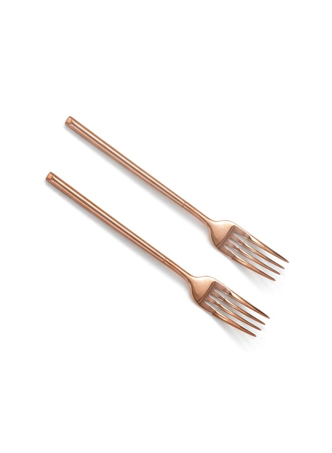 BERAM Copper Craft Dining Fork – Copper-Plated Stainless Steel Flatware for Dinner, Salad & Dessert – Elegant Table Cutlery for Daily Use, Home & Restaurant, Durable Ergonomic Handle (1 Piece) - Image 1