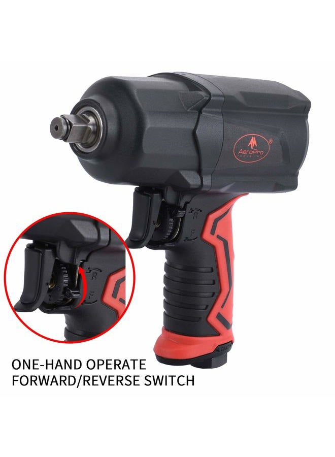 AEROPRO TOOLS 1/2-Inch Composite Air Impact Wrench(A301),Twin Hammer with 1000FT-LB Super Torque - Image 3