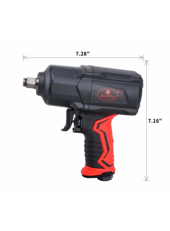 AEROPRO TOOLS 1/2-Inch Composite Air Impact Wrench(A301),Twin Hammer with 1000FT-LB Super Torque - Image 5
