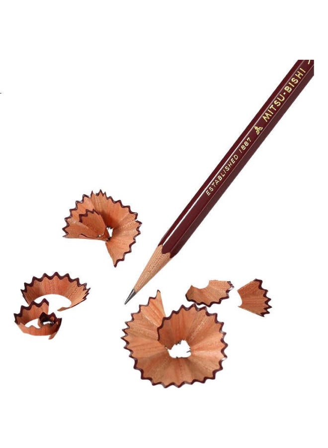 Uni Mitsubishi (Uni) Gold Pencil H, Wooden Pencil For Writing, Drawing, Sketching, And Design, 12 Pencils/Box (With Eraser), 1887 - Image 3