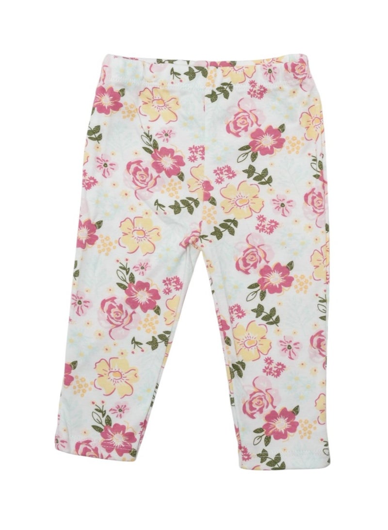 Bambimici Bambimici Pink Flower Print Short Sleeve with Pyjama 3-Piece  - Image 5