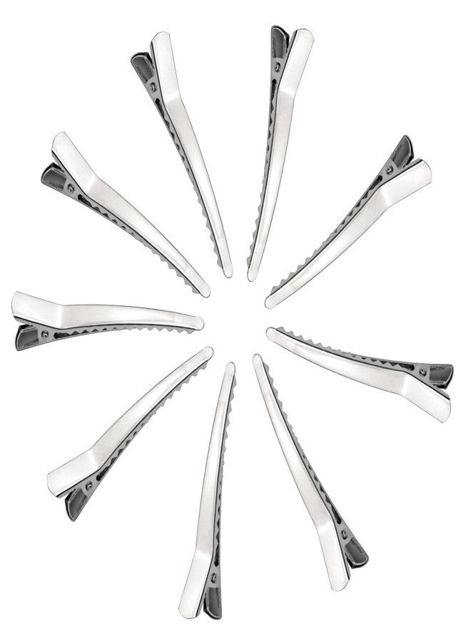 lasenersm 100 Pieces 6CM Silver Metal Alligator Teeth Prongs Clips Hair Pins Hair Bows - Image 5